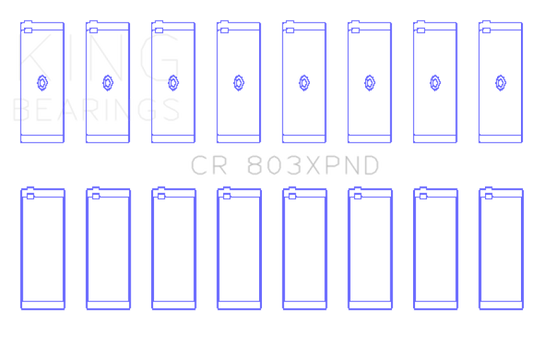 King Engine Bearings ChevrolET SBC 265Ci 283Ci 327Ci (Size STDX) Connecting Rod Bearing Set