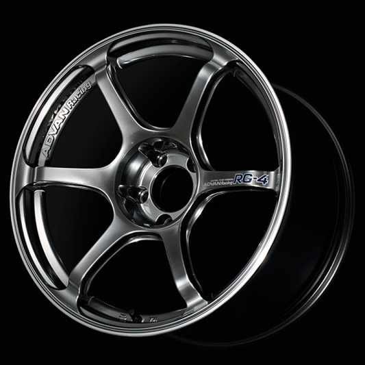 Advan RG-4 17x8.5 / +45 Offset / 5x114.3 / 73mm Bore / Racing Hyper Black and Ring