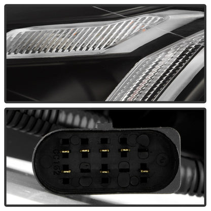 Spyder 18-21 VW Golf MK7.5 Projector Headlights - Black (PRO-YD-VG18SI-SBGR-BK)