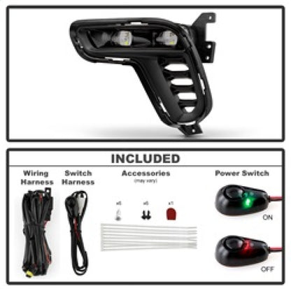 Spyder Dodge Durango 21-24 OEM Style LED Fog Lights w/Switch (FL-DDU2021-LED-C)