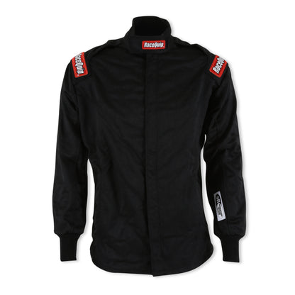 RaceQuip Black Chevron-5 Jacket SFI-5 - Large