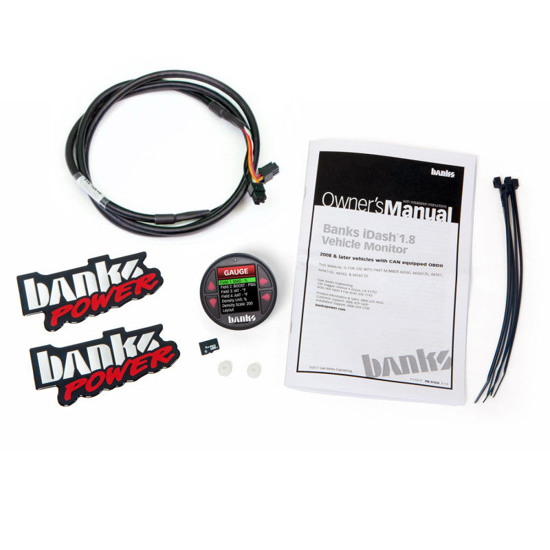 Banks Power 2008+ Universal CAN Bus iDash 1.8 Super Gauge - For Use w/ PedalMonster