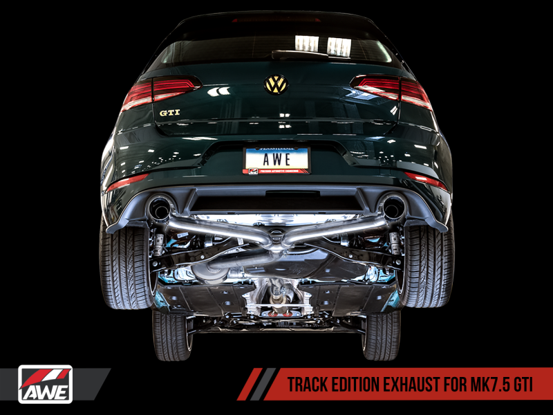 AWE Tuning Volkswagen GTI MK7.5 2.0T Track Edition Exhaust w/Chrome Silver Tips 102mm