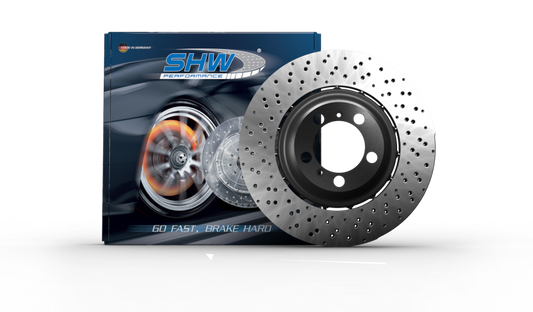 SHW 10-11 Porsche 911 GT3 3.8L w/o Ceramics Right Rear Drilled-Dimpled LW Brake Rotor (99735240698)