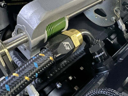 GReddy AN04 180 DEGREE HOSE END SWIVEL BLACK/GOLD ANODIZED