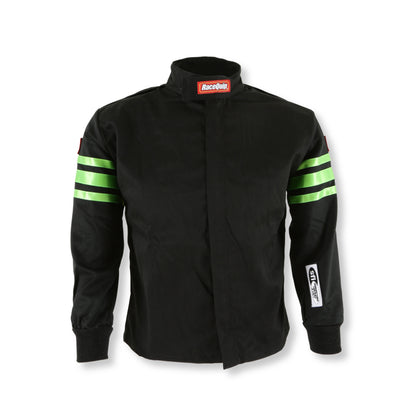 RaceQuip Green Trim SFI-1 JR. Jacket - Kids Medium
