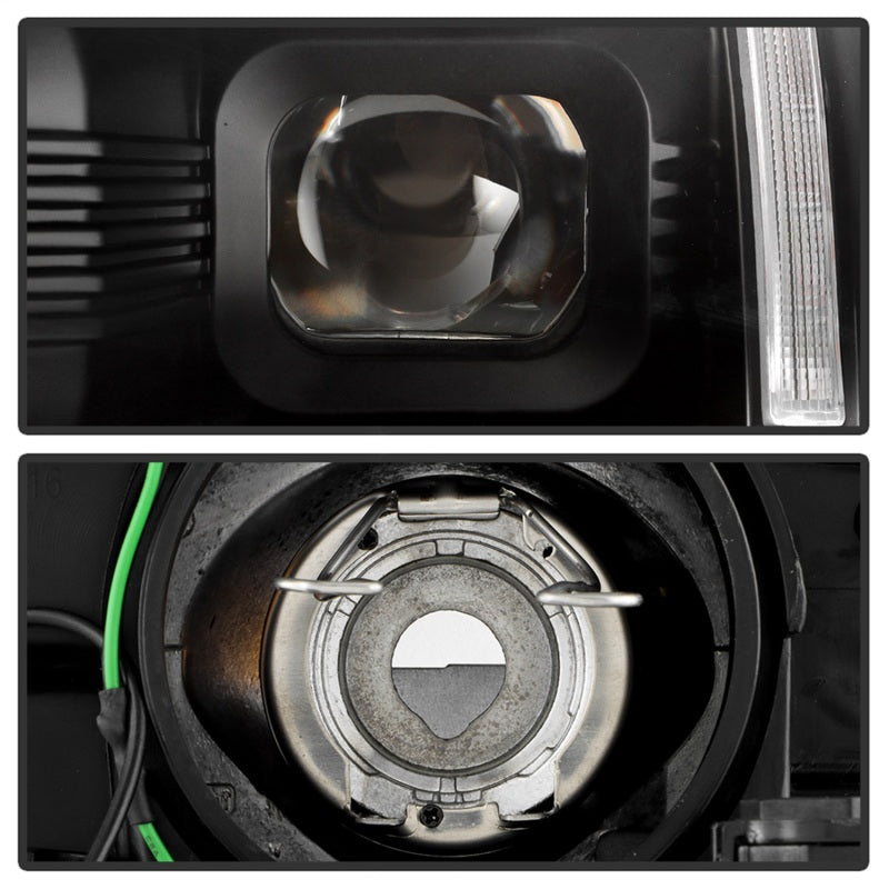 Spyder 18-21 VW Golf MK7.5 Projector Headlights - Black (PRO-YD-VG18SI-SBGR-BK)