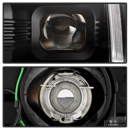 Spyder 18-21 VW Golf MK7.5 Projector Headlights - Black (PRO-YD-VG18SI-SBGR-BK)