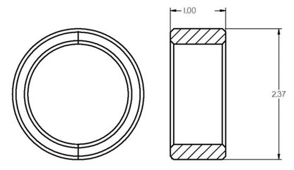 Ridetech Ford Mustang 2nd Gen Threaded Ball Joint Ring - Single