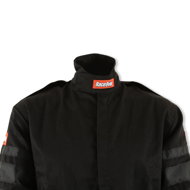 RaceQuip Black SFI-1 1-L Suit - Medium Tall