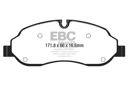 EBC 15+ Ford Transit 2.2 TD Ultimax2 Front Brake Pads