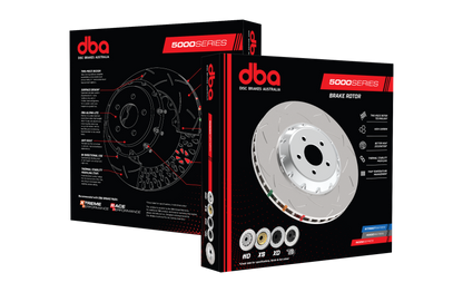 DBA 00-05 Mitsubishi Evo V/VI/VII/VIII / 06-08 Evo IX Front Drilled & Slotted 5000 Series Brembo Onl