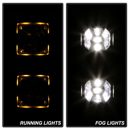 Spyder Dodge Ram 2013-2018 1500 Only Full LED Fog Lights W/Bracket and Universal Switch- Clear
