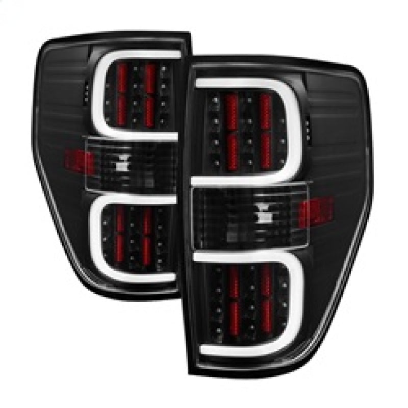 xTune Ford F150 09-14 LED Tail Lights - Black ALT-ON-FF15009-LBLED-BK