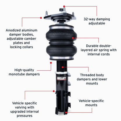Air Lift Performance 09-16 Hyundai Genesis Coupe (All Models) Air Suspension Front Kit