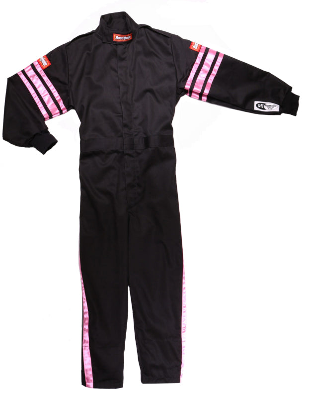 RaceQuip Pink Trim SFI-1 JR. Suit - Kids XL