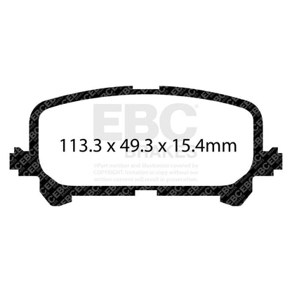 EBC 14+ Acura MDX 3.5 Yellowstuff Rear Brake Pads