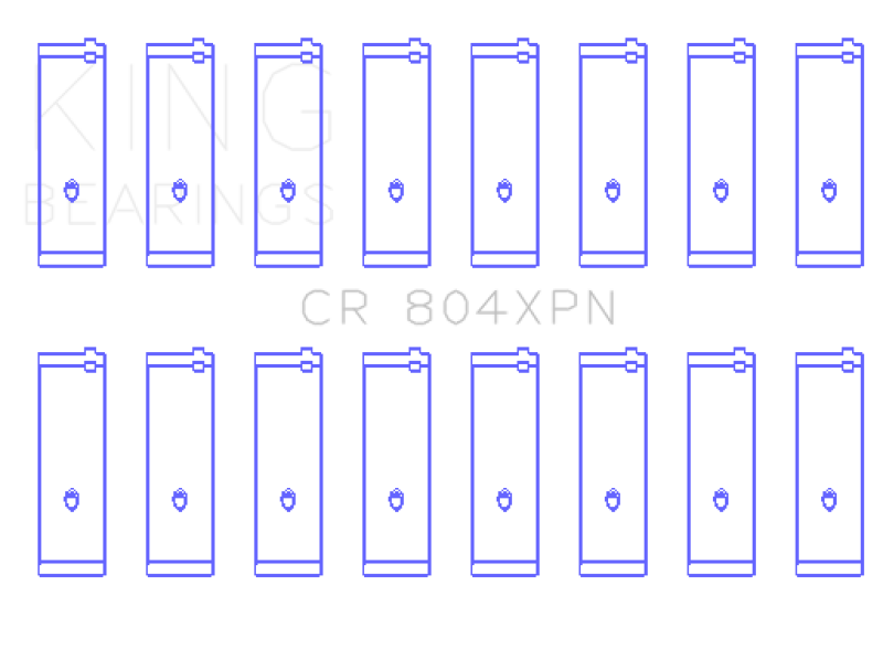 King Engine Bearings Ford 260Ci 289Ci 302 5.0L Windsor (Size STDX) Connecting Rod Bearing Set