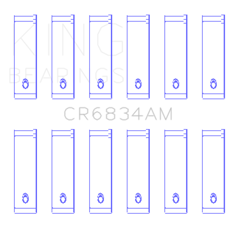 King Engine Bearings Chrysler 3.3/3.8 V6 +.002 Os/Od (Size +0.50mm) Connecting Rod Bearing Set