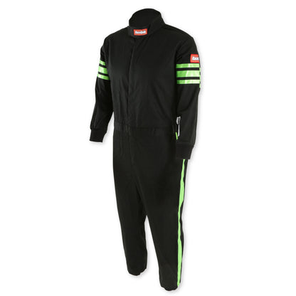 RaceQuip Green Trim SFI-1 JR. Suit - Kids XL