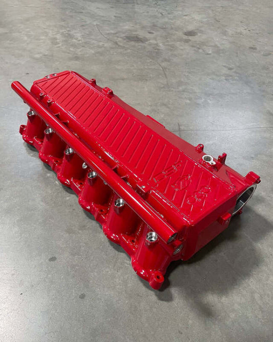 CSF Toyota A90/A91 Supra/ BMW G-Series B58 Charge-Air Cooler Manifold - Renaissance Red