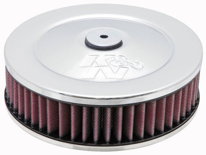 K&N 2-5/8in Flange 7in Diameter 3in Height Round Air Filter Assembly w/ Vent