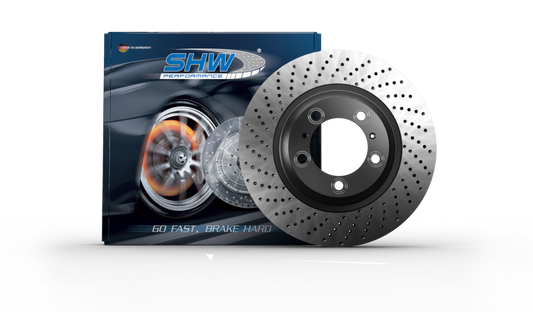 SHW 15-19 Porsche 911 Carrera4 GTS 3.0L w/o Ceramics Right Rear Drilled MB Brake Rotor (99135240402)