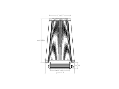 aFe Magnum FORCE Intake Replacement Air Filter w/ D2 Dura-Dry Media 4 F x6in B x4-1/2in T x9in H