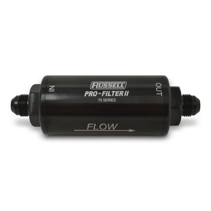 Russell Performance ProFilter 2 Fuel Filter 6 1/4in Long 10 Micron 10AN Male In/Out - Black