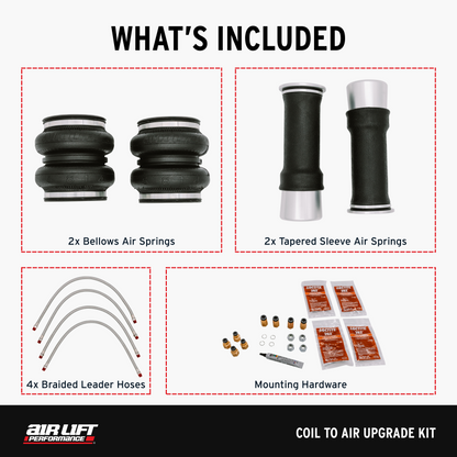 Air Lift 14-24 Infiniti Q50 (w/ Ball Lower Mount) Coil to Air Upgrade Kit
