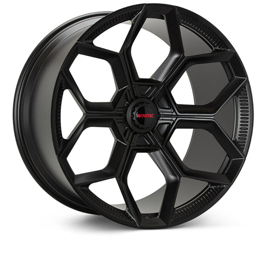 Vossen x Novitec NL5-5L 21x12.5in - 5x112 BP - ET43 - Satin Black Lamborghini Huracan Rear Wheel