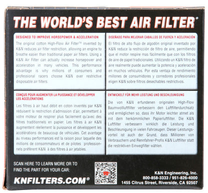 K&N Universal Clamp-On Air Filter 2-1/8in FLG 4 X 3 TPR/OVL W/Venturi