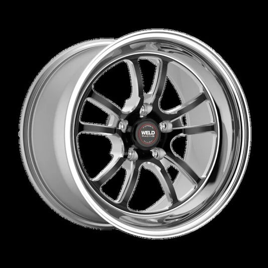 Weld S70 RT-S 17x10.5in / 5x112 BP / 7.3in. BS - Black Center - Polished Shell Wheel
