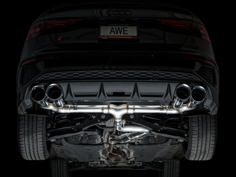 AWE Tuning 22-24 Audi 8Y S3 Track Edition Exhaust - Chrome Silver Tips