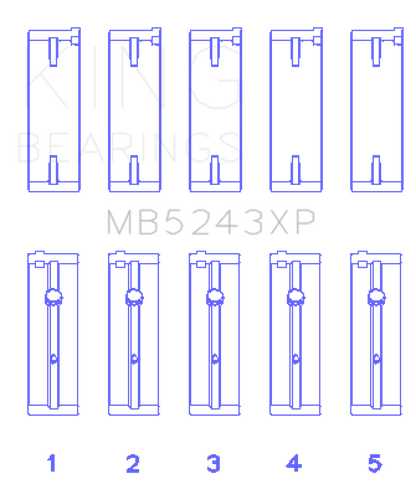 King Engine Bearings Nissan Sr20DE (Size +.026mm) Main Bearing Set