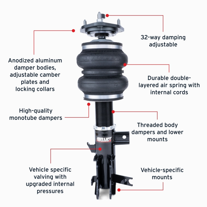 Air Lift Performance 13-15 Acura ILX Air Suspension Front Kit
