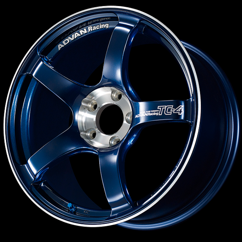 Advan TC-4 SE 15x7.0 / +30 Offset / 4x100 / 63mm Bore / Racing Indigo Blue and Diamond Cut
