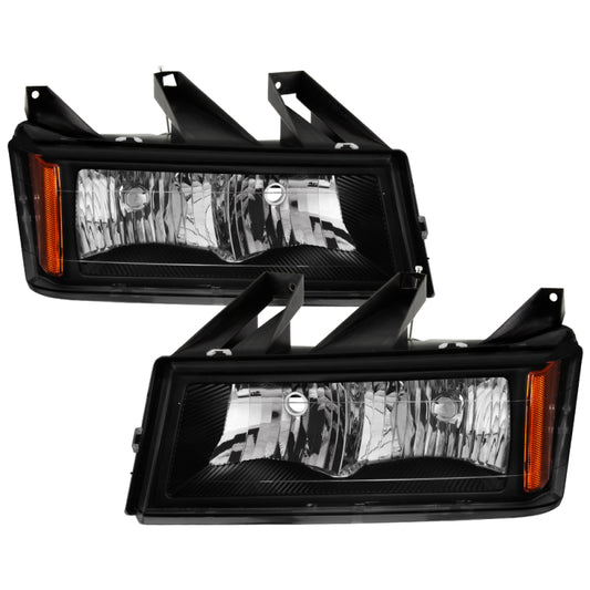 xTune Chevrolet Colorado 04-12 Headlights Black - OEM Style HD-JH-CCOL04-OE-BK