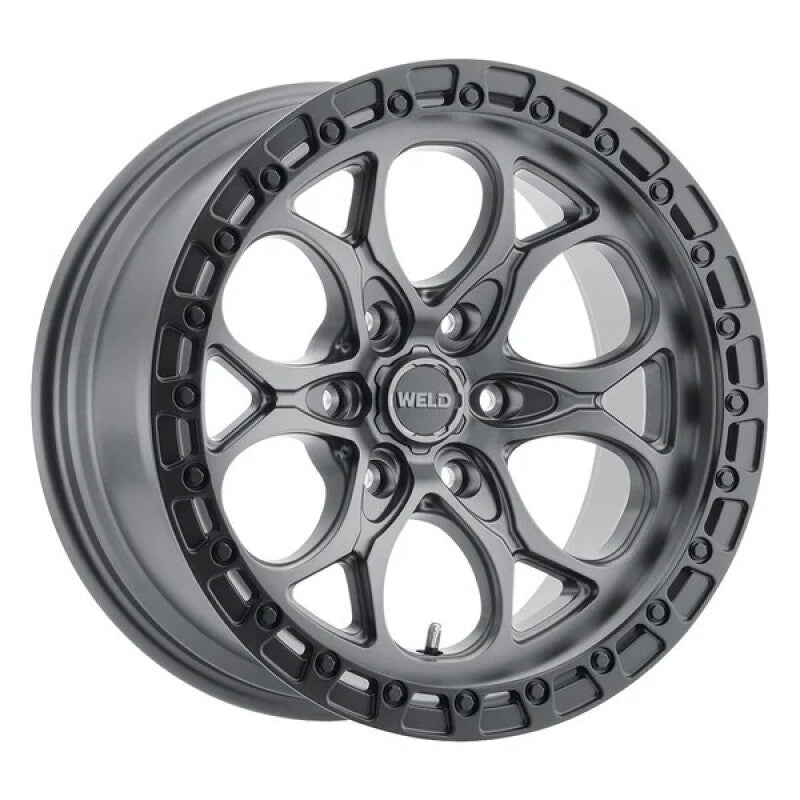 Weld Off-Road W107 18x9 Ledge 6 6x135 ET19 BS 5.76 Satin Gunmetal / Satin Black Ring 87.1
