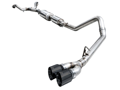 AWE Tuning 0FG Exhaust for 3rd Gen Toyota Tundra - Dual Diamond Black Tips