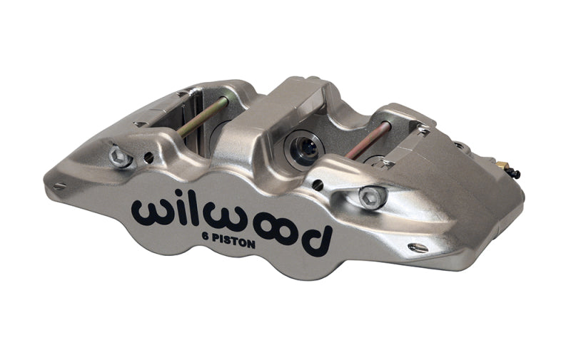 Wilwood Caliper-Aero6-ST-L/H-Nickel (.80 Thk Pad) 1.62/1.12/1.12in Pistons 1.25in Disc