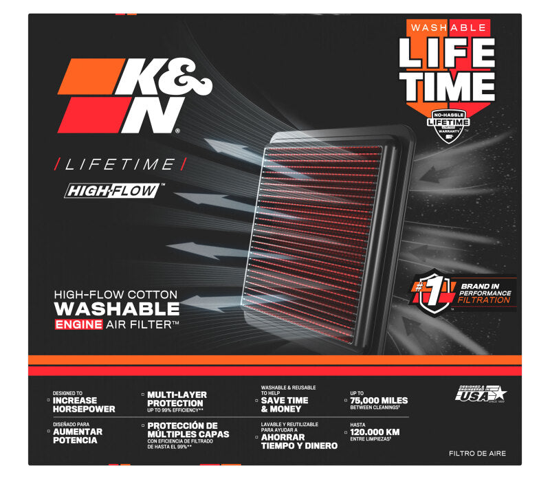 K&N 2023+ BMW X7 L6-3.0L Replacement Air Filter