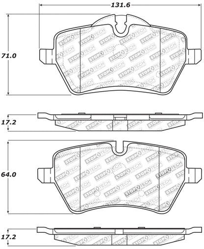 StopTech Performance 06-09 Mini Cooper/Cooper S Front Brake Pads