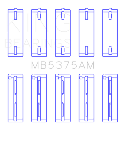 King Engine Bearings Toyota 2ZZGE Crankshaft Main Bearing Set