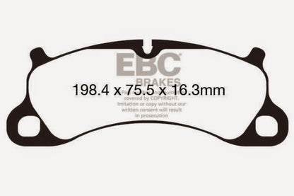 EBC 12-15 Porsche 911 (991) Carrera S 3.8L (Cast Iron Rotor Only) Bluestuff Front Brake Pads