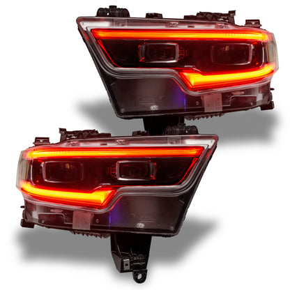 Oracle 19-21 RAM 1500 Projector LED Headlight DRL Kit - ColorSHIFT RGBW+A w/o Controller