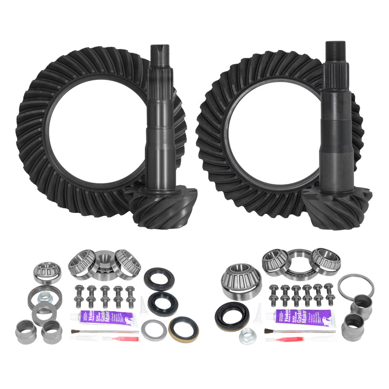 Yukon Gear Ring & Pinion Gear Kit Package Front & Rear with Install Kits - Toyota 8.2/8in. IFS