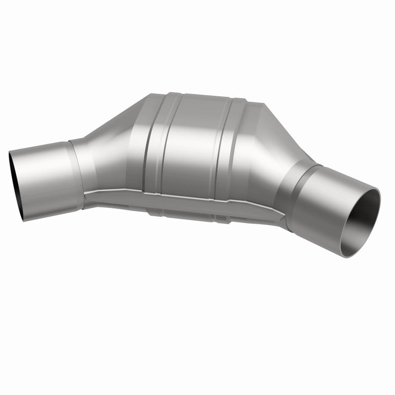 MagnaFlow Universal Catalytic Converter 2.25 inch Angled O/O PC2 Front