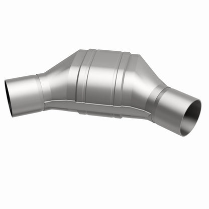 MagnaFlow Universal Catalytic Converter 2.25 inch Angled O/O PC2 Front