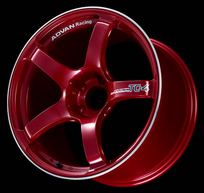 Advan TC4 17x7.0 +42 4x100 Racing Candy Red and Ring Wheel